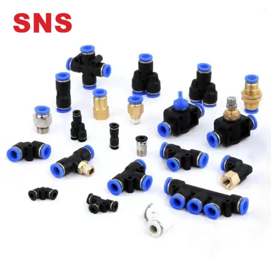 Wholesale 6mm Blue Union Straight One Touch Push In Connector Pneumatic Fittings For Air Compressed System