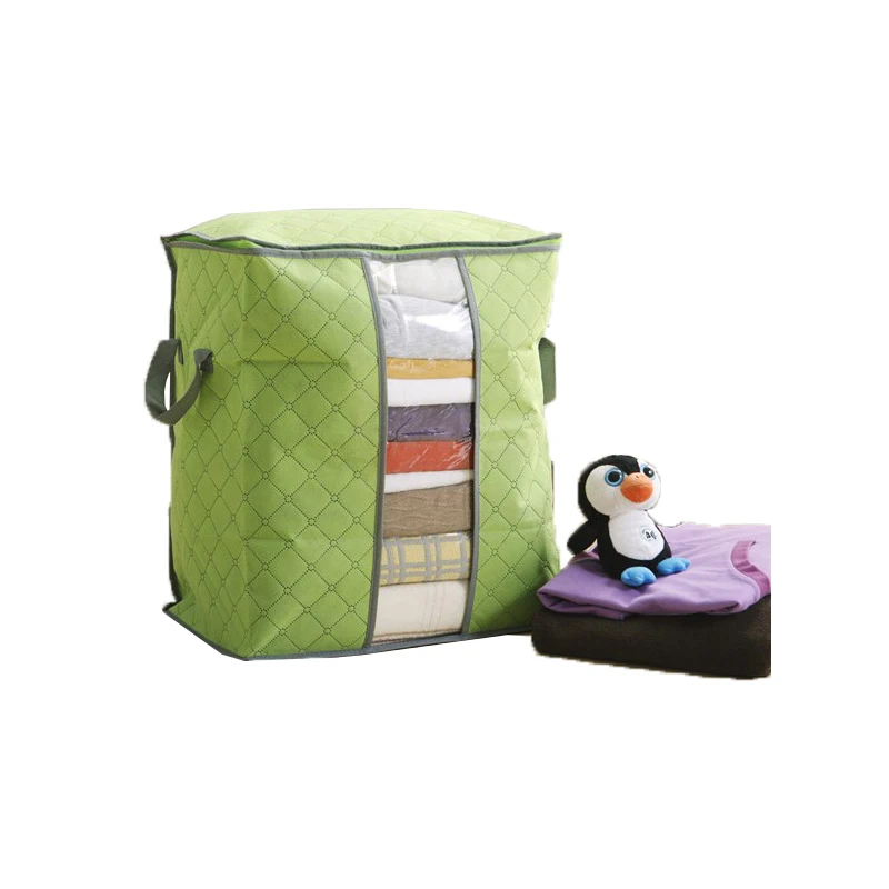 Small size colorful bamboo charcoal non-woven fabric quilt bag for clothing
