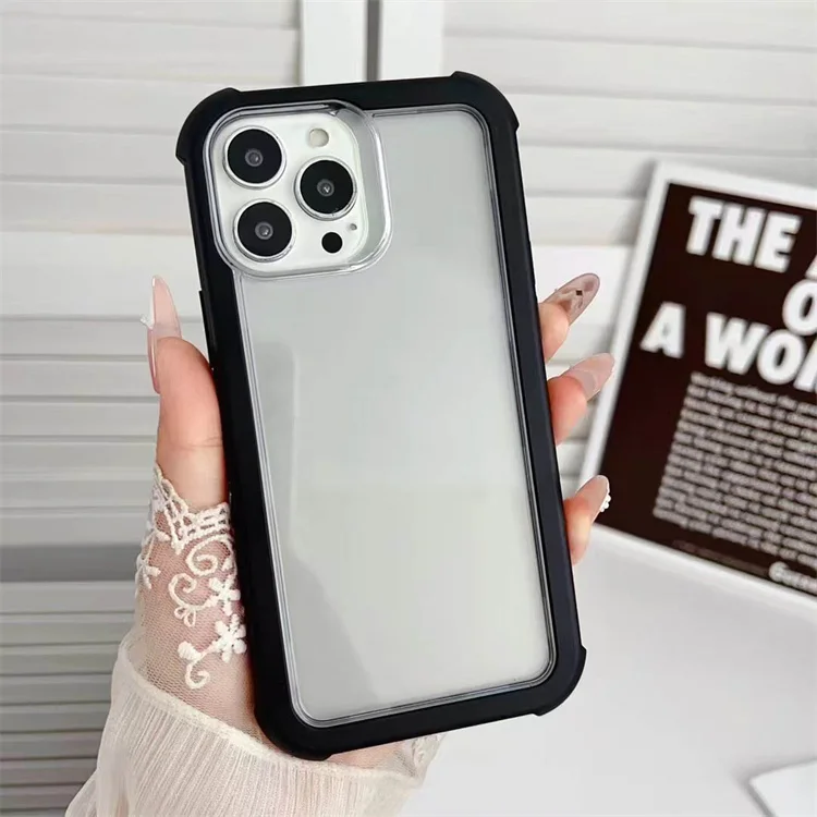 Fashion colorful clear acrylic hard pc back tpu soft silicone bumper drop proof phone case for Samsung Galaxy A06 case