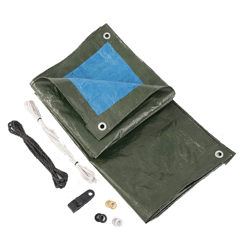 Million 4*4m 120gsm Dark Green Blue Hot Selling for Middle East Coated Heavy Duty Plastic HDPE PE PP Tarpaulin