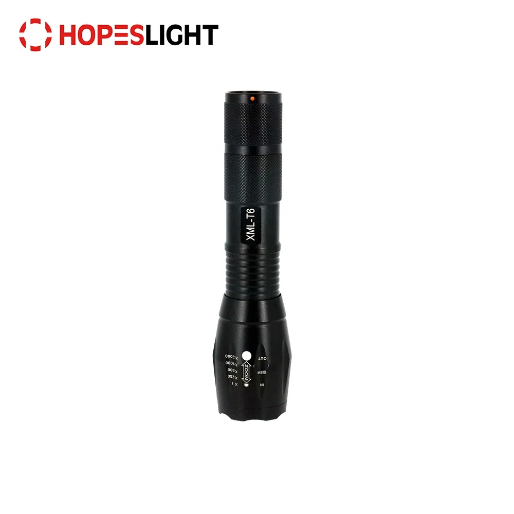 Dimmable high power rechargeable flashlight torch 18650, super bright zoom powerful torch tactical led flashlight