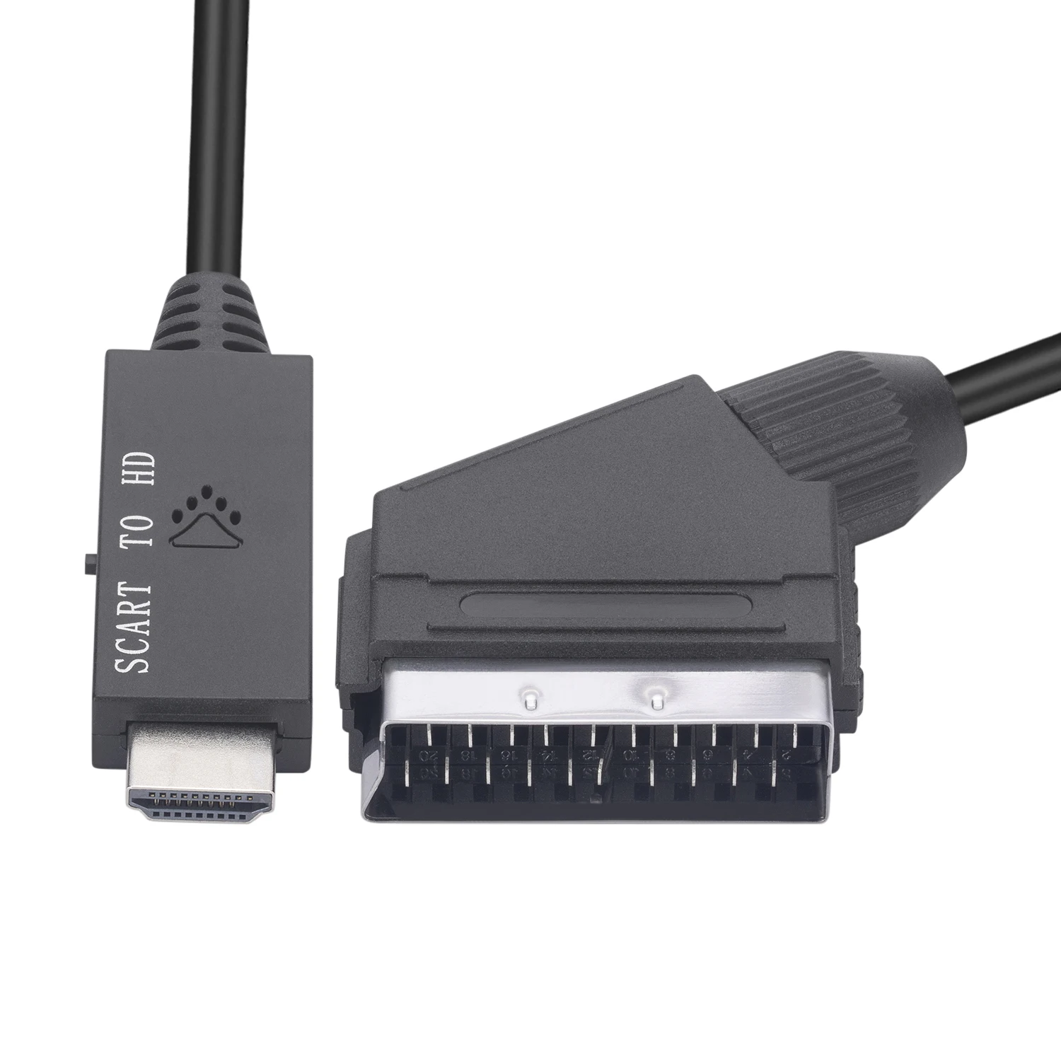 New design SCART TO HDMI cable adapter converter 720p/1080p scart male to HDMI female converter for HDTV DVD set up box