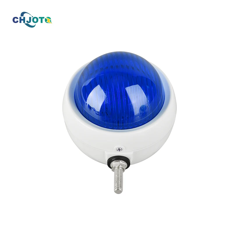 Blue  front LED strobe warning flash lights DC 12V 24V Motorcycle Mount Oval Flashing Beacon Lights for Motorcycle