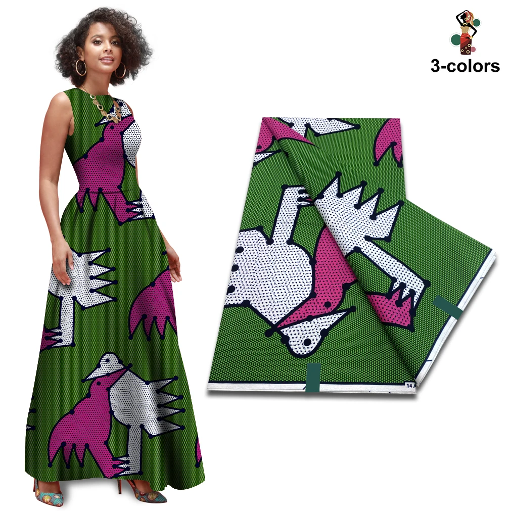 Профессиональная фабричная африканская ткань с принтом воска Анкары для