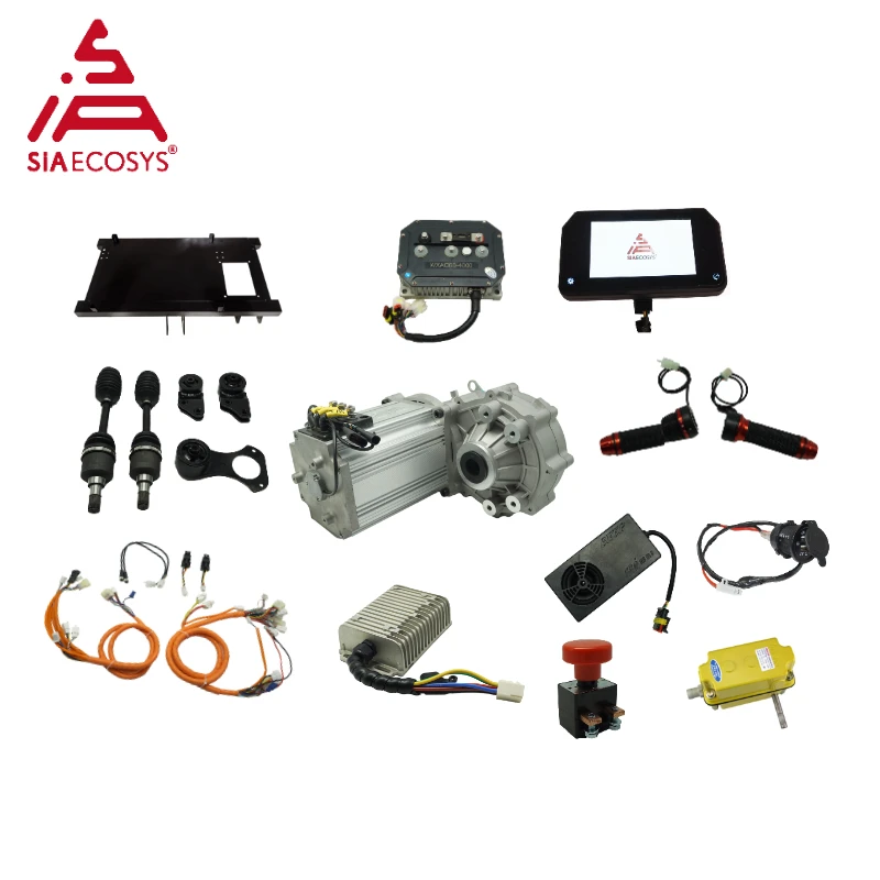 SiAECOSYS AC 4000W Motor with Semi-Axle Electric Conversion Kit for three wheeler
