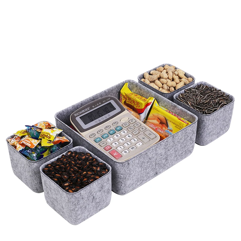 Felt Storage Box Integrated Drawer Sorting Storage Box Sorting Layer Office Sundries Storage Box
