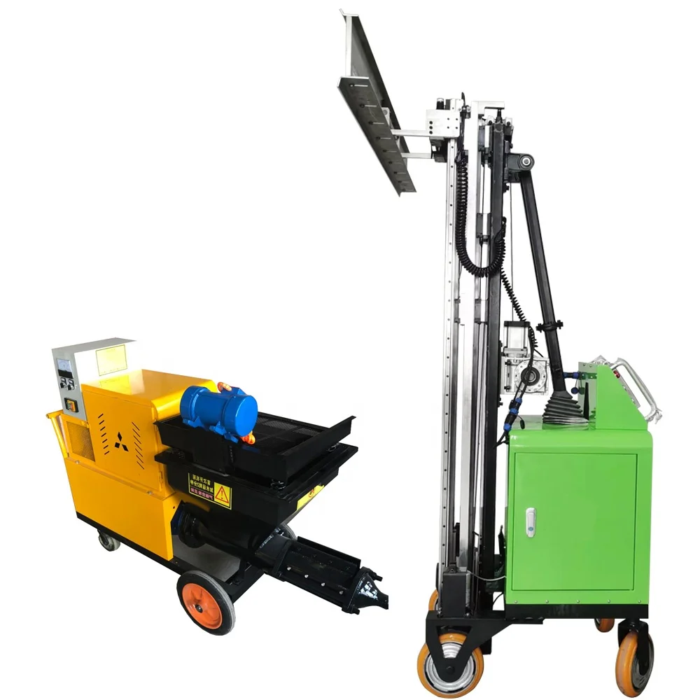 Gypsum Robot Automatic Wall Screeding Plaster Finishing Render Mortar Spray Machine China Price For Cement