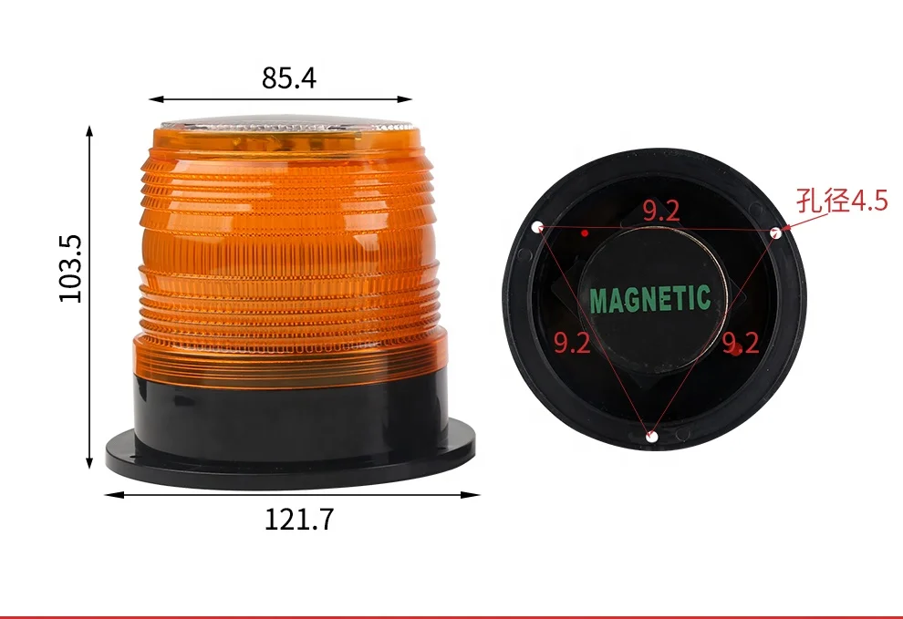 
LED traffic Amber Flash Strobe mini Beacon Solar emergency Warning Light for car Roadway Safety 