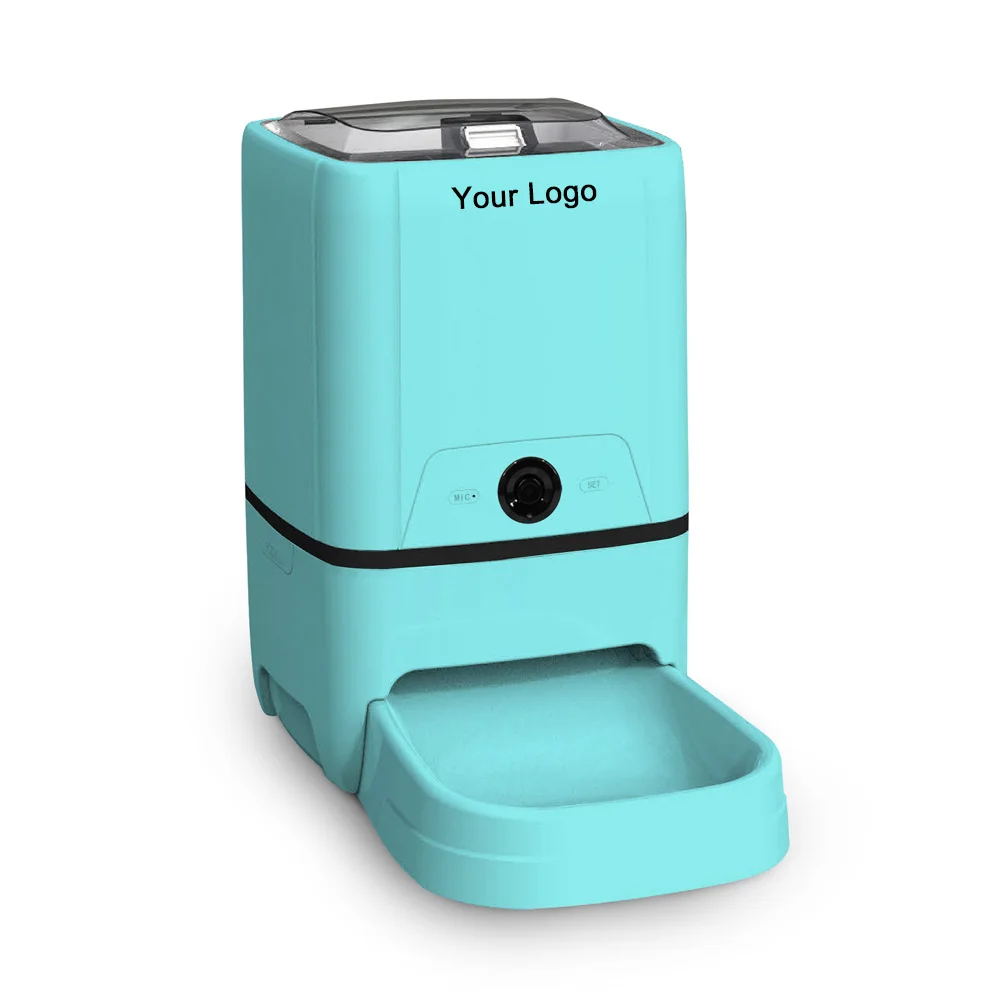 2022 новой камеры «рыбий глаз» Wi-Fi видеокамера смарт-таймер электрическая собака Кот кормушки из АБС-пластика 6L APP камера автоматическая кормушка для домашних