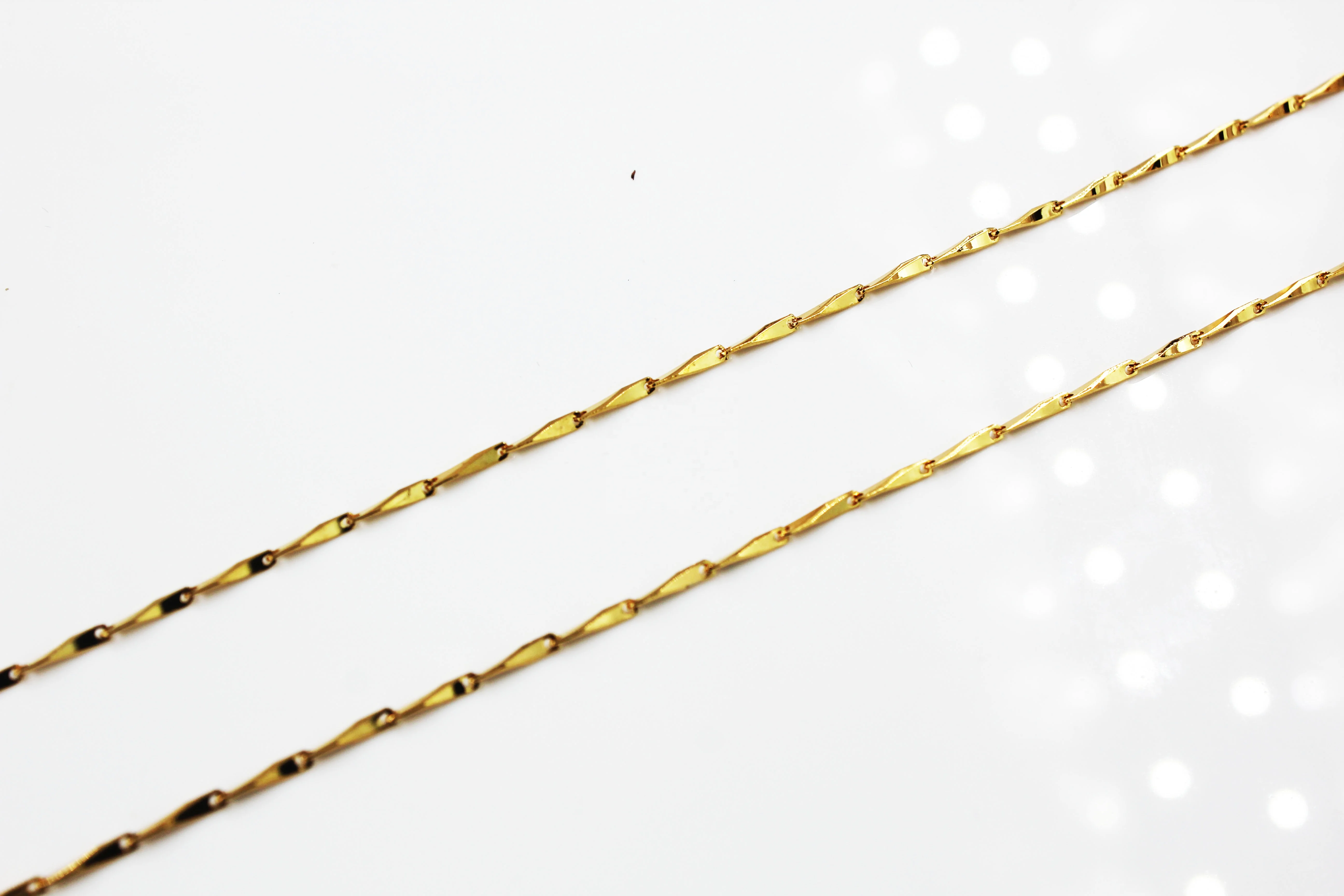 BMZ 18K 2 layers IP gold plating leaf fashion bracelet women 19*0.15cm fashion gold thin chains bracelet