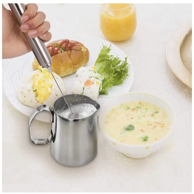 Stainless Steel Automatic Coffee Whisk Mixture Tool Milk Frother Battery Operation Egg Beater