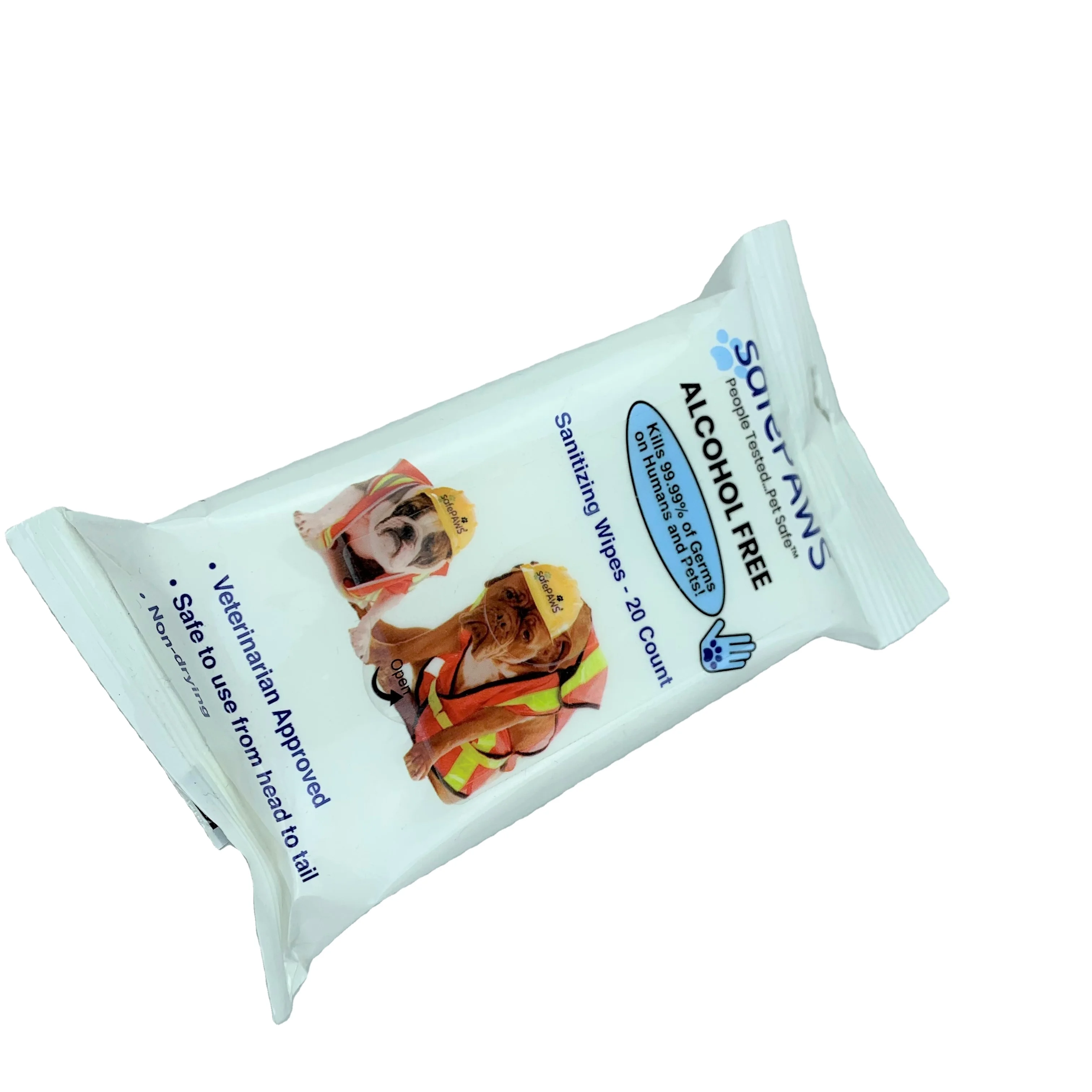 OEM Wipes factory free sample 20pcs antibacterial care pets safely gentle ultra soft pet wipes