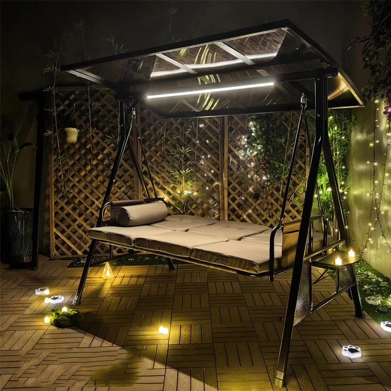 comfortable outdoor hotel furniture movable rattan sofa double seat,swinging garden patio wicker swing chair