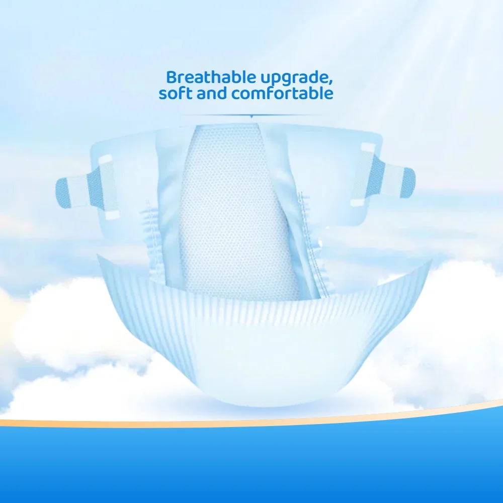 The factory sells superabsorbent baby diapers