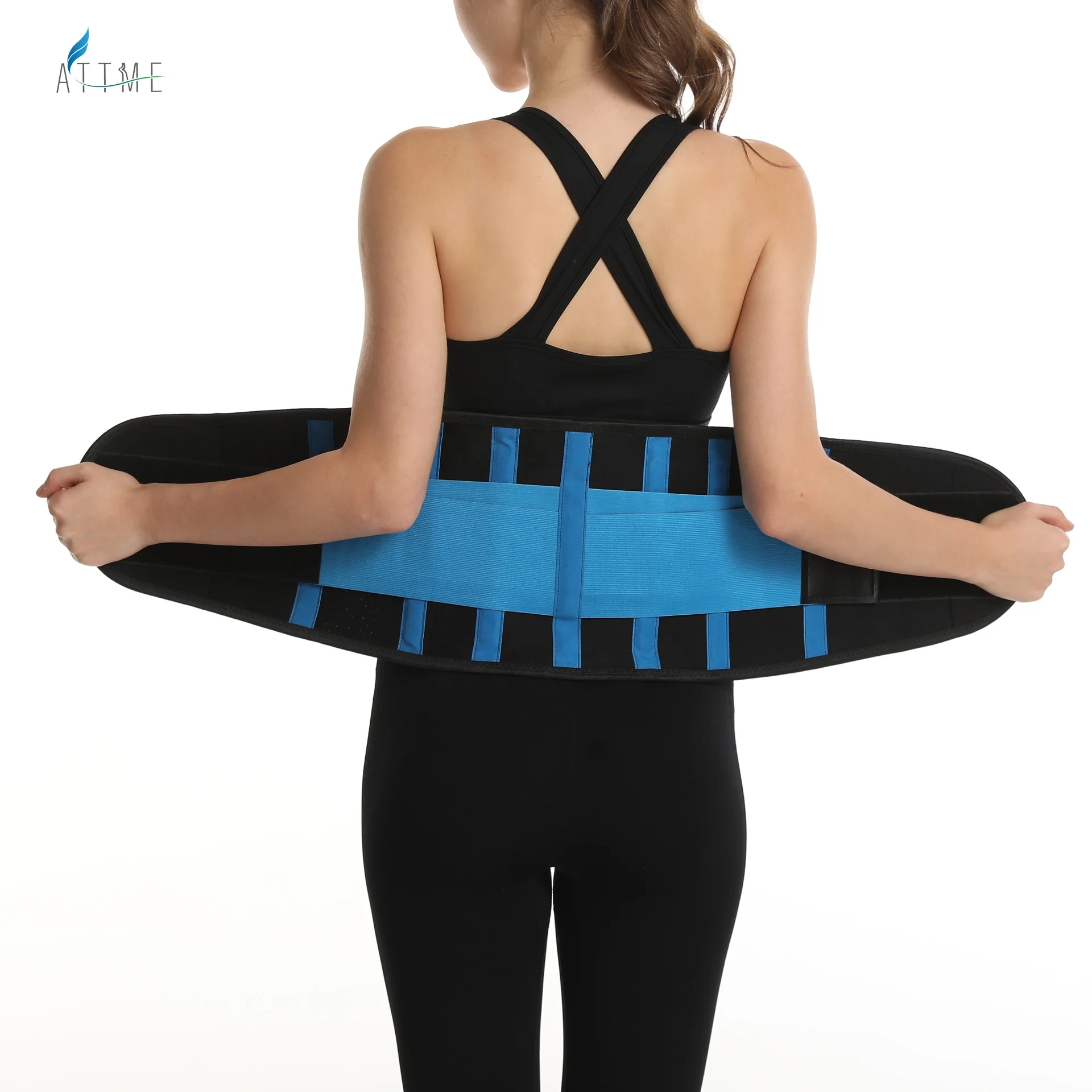 
Amazon top seller OEM neoprene sauna waist trimmer double belt neoprene waist trainer belt for weight loss with adjustable hooks 