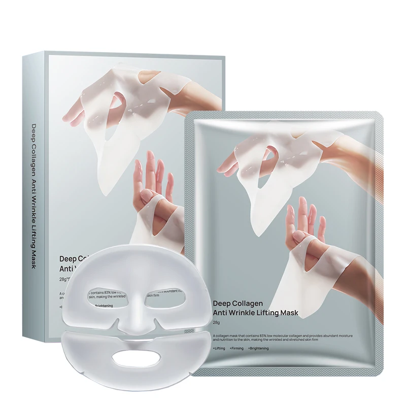 OEM customized  logo 5pcs/box deep whitening Bio-collagen face sheet mask for Lifting firming Moisturizing and Smooth Face care