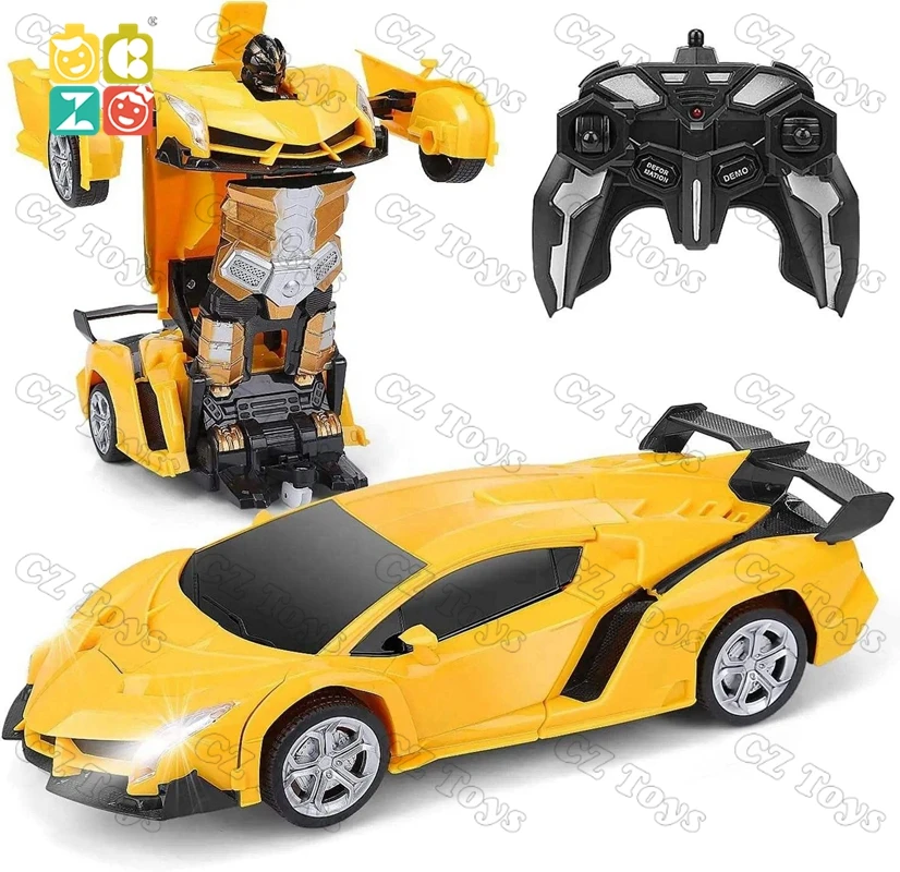 Aamzons Hot Sale RC cars 2.4 G deformable mini remote control model toy remote control car for kids Deformation cars