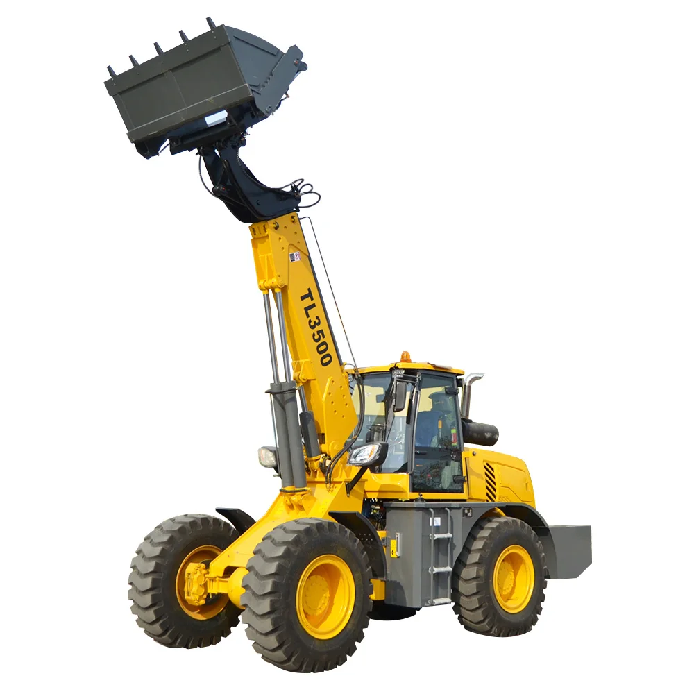 Factory HUAYA new TL2500 TL3000 3 3.5 4 4.5 5 ton mini telescopic wheel loader front end with cheap price