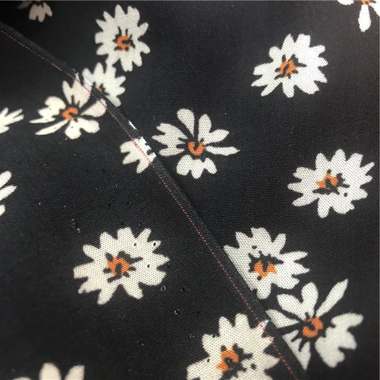 Stock Lot Good Quality Hawaiian Viscose Challis Floral 100% Rayon Digital Printed Viscose Sunflower Fabric For Dress