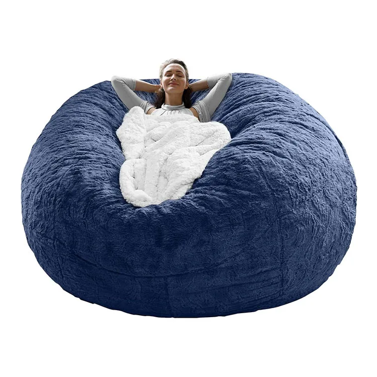 Free Samples Oversized Huge Recliner Sofa Fat Sac Bean Bag Chair Modern Extra Large Fur Bed Bean Bag Couch Seat Without Filling