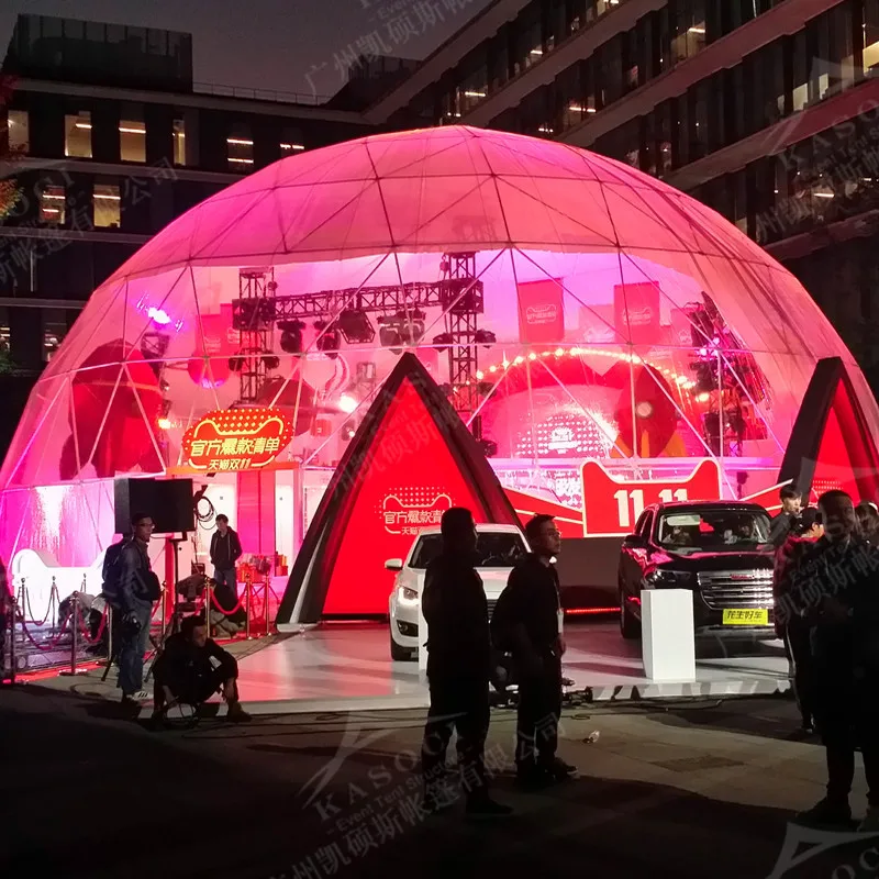 
White PVC Dome Home Geo Transparent Prefabricated House Igloo Camping Yurt Geodesic Dome Structures Event Tent 