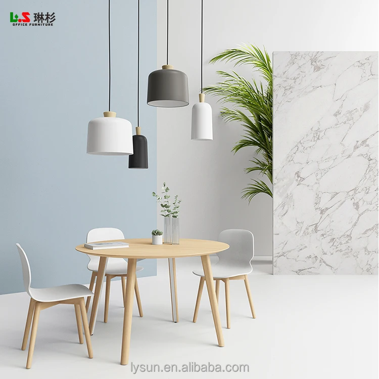 Wholesale Modern Minimalist Solid Wood Leg Round Side coffee table