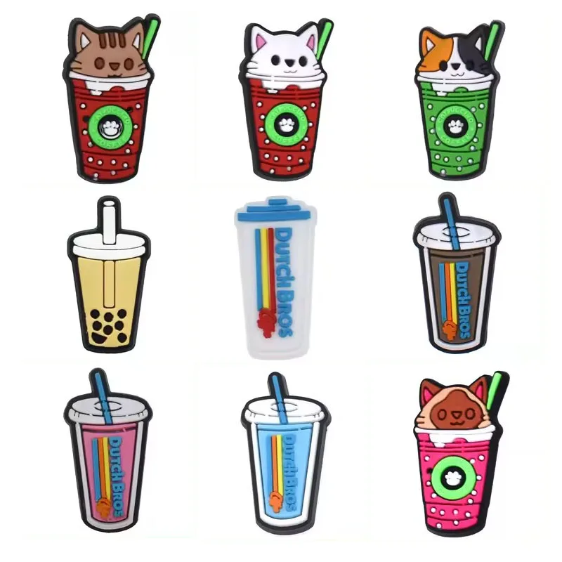 Dutch Bros Coffee Cups Pvc Charms Shoe Decorations Fit for Adults Clogs Sandals