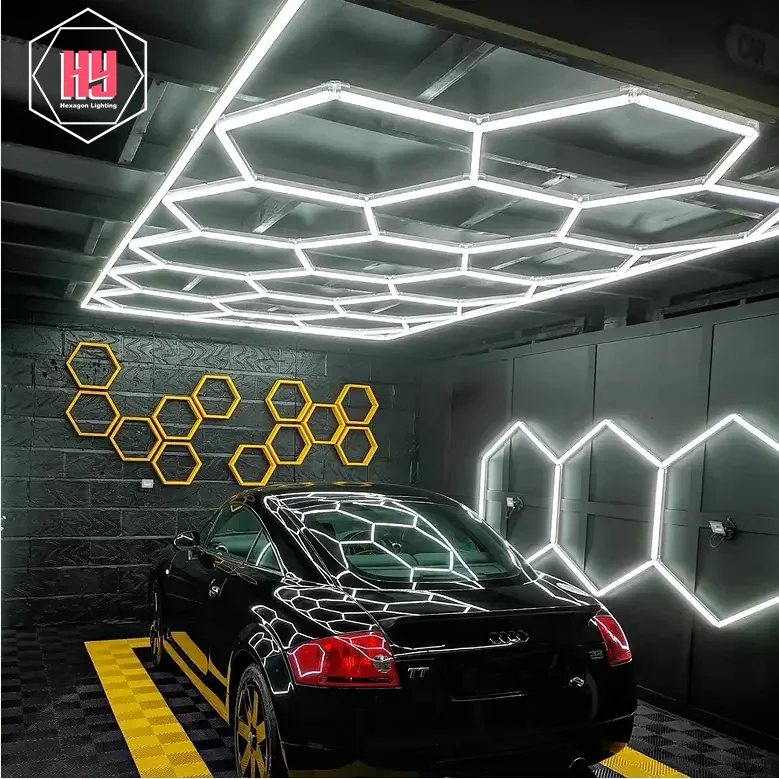 Factory Direct Sale Diy Assembled Uniquely Shaped Hexagonal Interior Lights Living Room Hexagon Led Garage