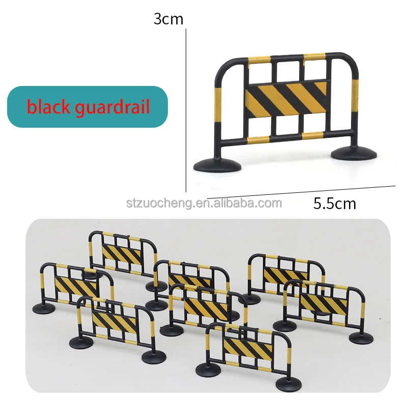 Doll house miniature toys set road construction model Traffic Cone Road Sign Warning Sign shooting props decoration accessories