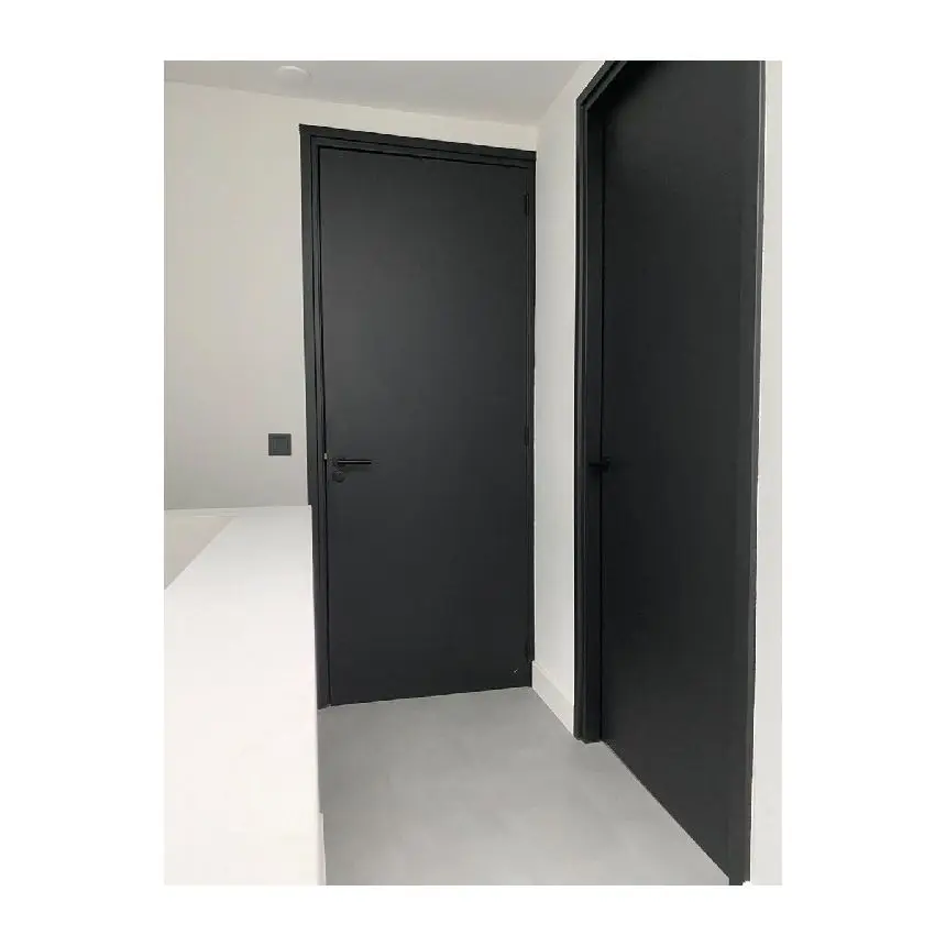 ACE simple design melamine wood door for interior with door handle and lock