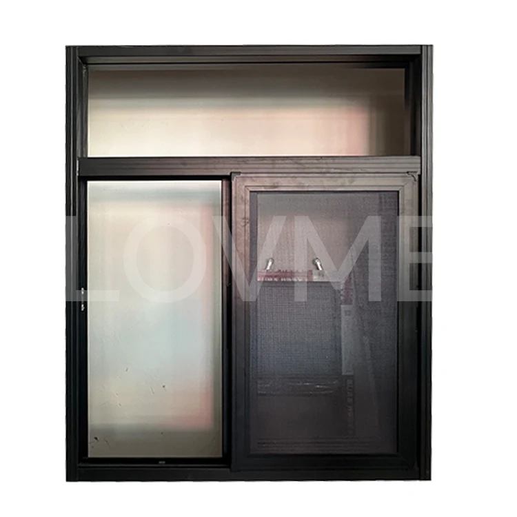 Push-Pull Design Modern House Style Professional Custom Aluminum Alloy Frame Double Glass Sliding Window