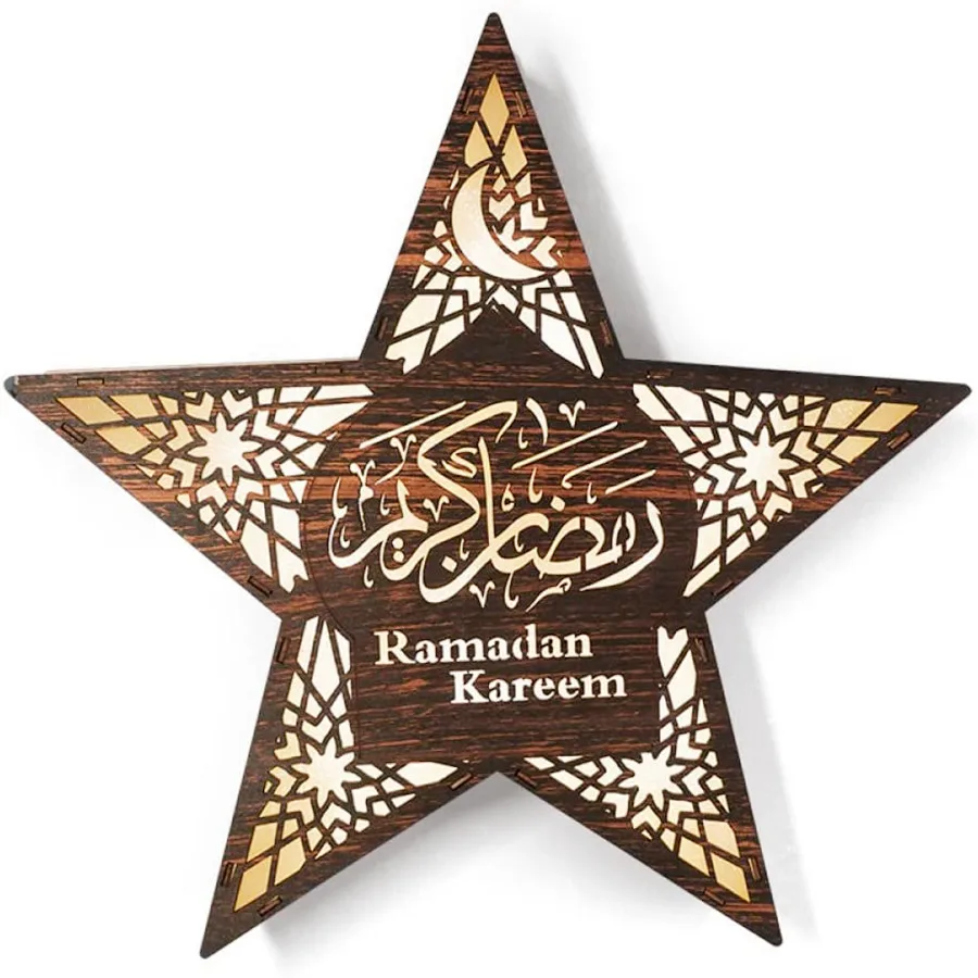 Hot sale Christmas decorations luminous LED wooden ornament home decor wooden craft with led