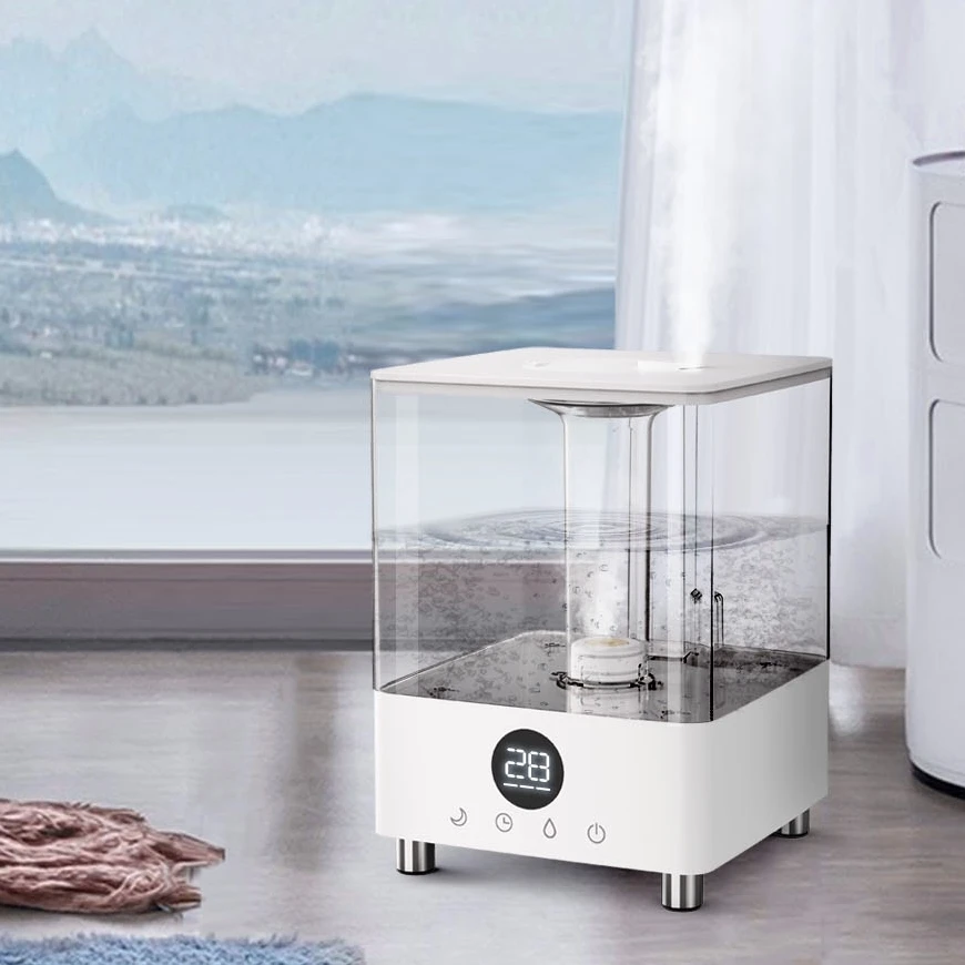 Новый прозрачный резервуар для воды Aromacare с умным сенсорным управлением, регулируемый ультразвуковой увлажнитель воздуха объемом 3 л