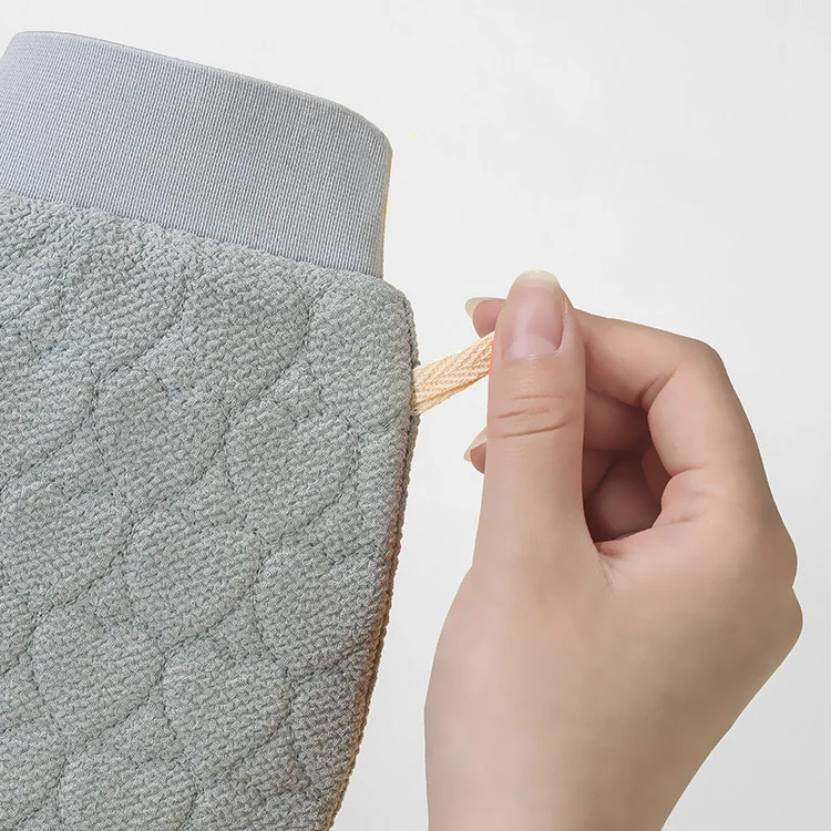 OEM/ODM Custom Logo Bathroom Products Bath Exfoliating Glove Scrubber Natural Exfoliator Gloves For Dead Skin Viscose Scrub Mitt