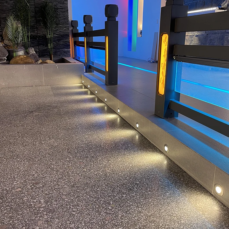 Landscape outdoor path underground IP68 12v 24v rgbw dmx blue stainless swimming pool lighting par56 led inground deck light
