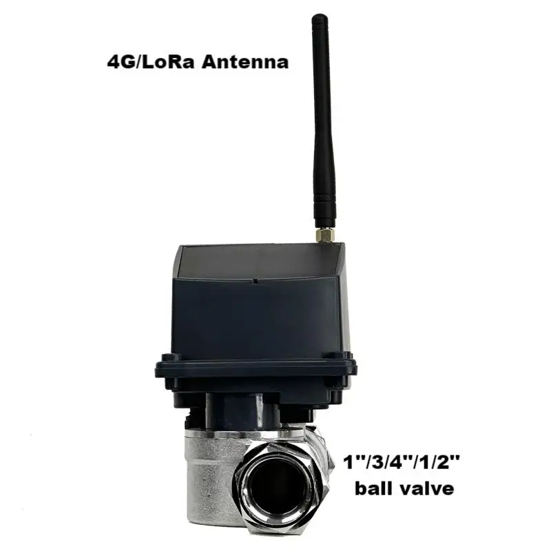 qoto 2 Way 12v 3 Piece Ball Valve On Off Electric Motorized Actuator Water Flow Control Ball Valve
