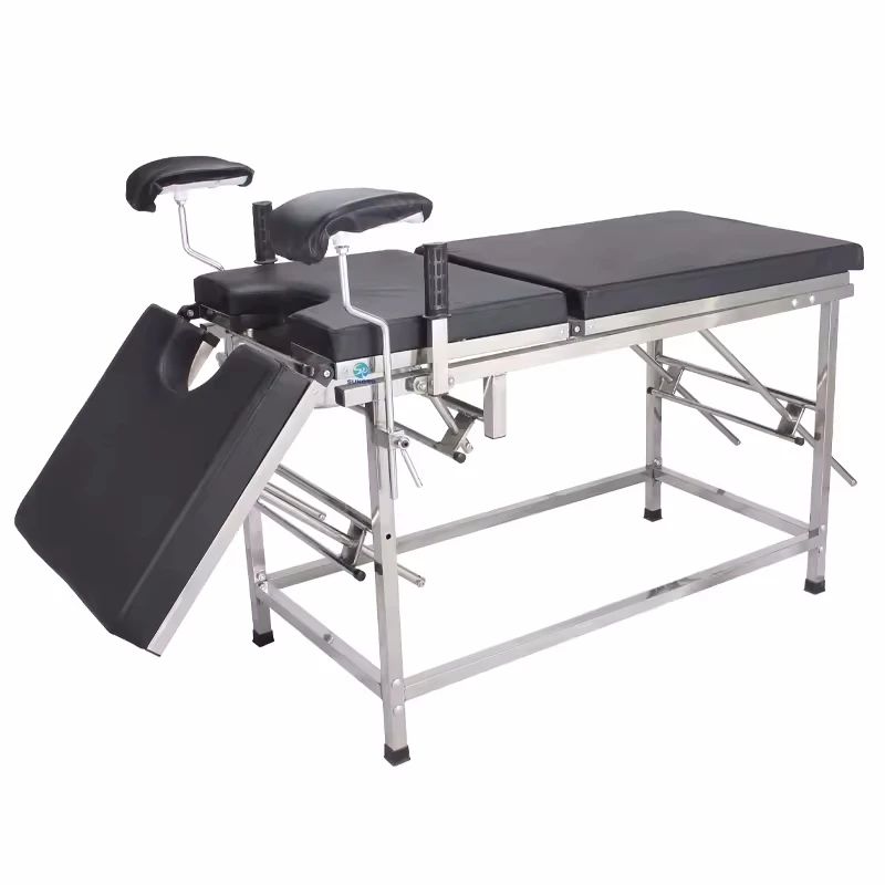 GE-4 Hot mobile, separable, adjustable multi-functional stainless steel maternity bed obstetric gynecological examination table