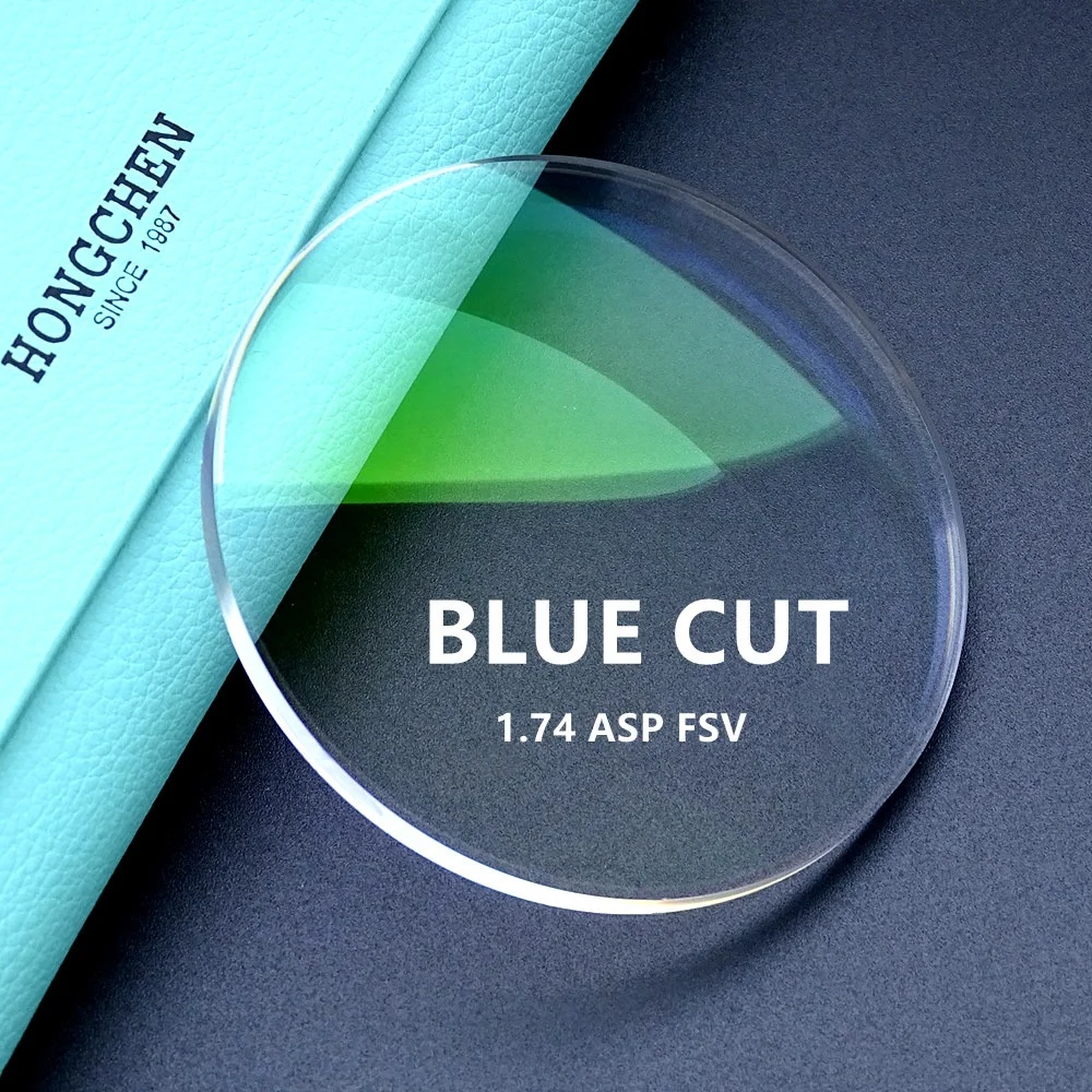 Optical 1.74 UV420 Blue Block High Index SHMC Single Vision Ophthalmic Lens Suppliers