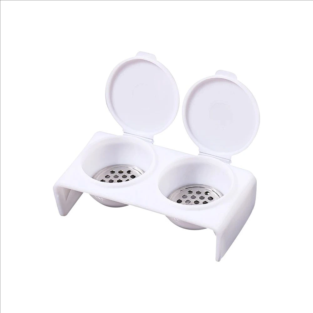 2 Holes Manicure Liquid Bowl With Cap Put Pigments Thinners Water Glitter Acrylic Powder Nail Pen Wash Cup Nail Styling Tools