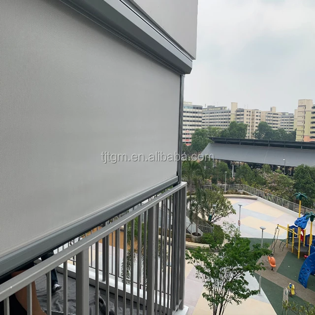 Mosquito net for blind stores zip track waterproof blinds shades with valance courtains roller