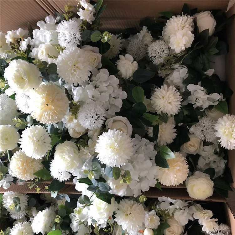 E-1194 Ins Flower Arrangement Centerpiece Artificial Flower Row For Wedding Decor