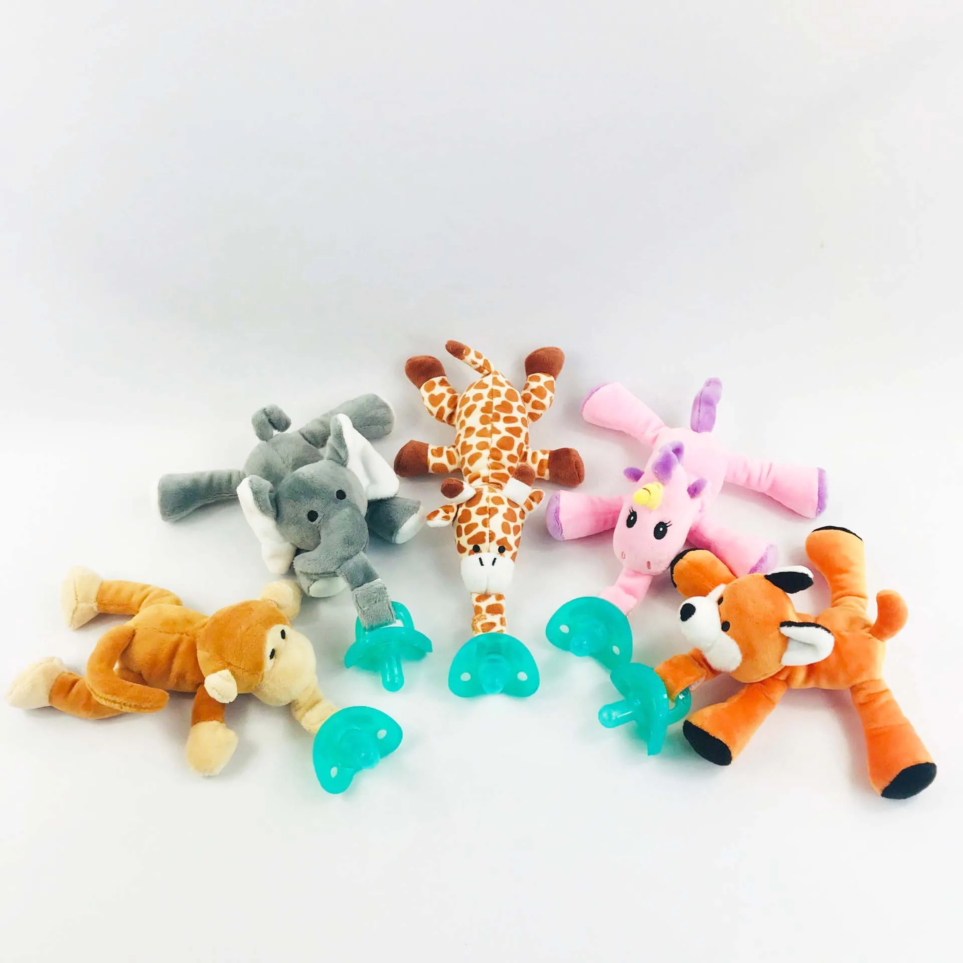 Мягкая игрушка для младенцев с держателем для соски-пустышки