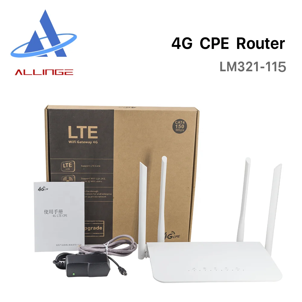  Lyngou LG045 300 Мбит/с Wi-Fi и 4g Lte CPE LM321-115 маршрутизатор Openwrt с 4 Lan