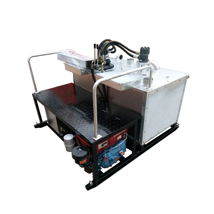 pre-heating road marking Machine with Double cylinder hydraulic hot melt kettle for paint line