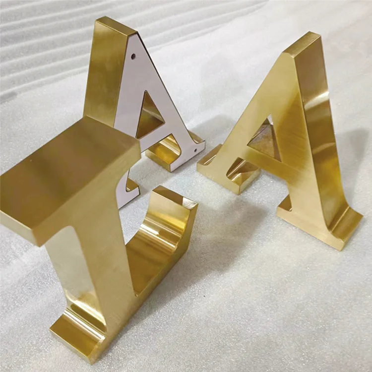 Decoration outdoor metal letters custom 3d logo business sign led letters 3d sign stainless steel sign for business reception