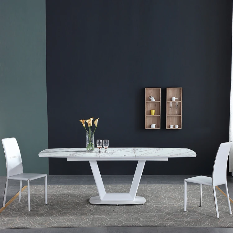 Ultra practice Luxury Expand table pull out marble top Space saving lounge furniture