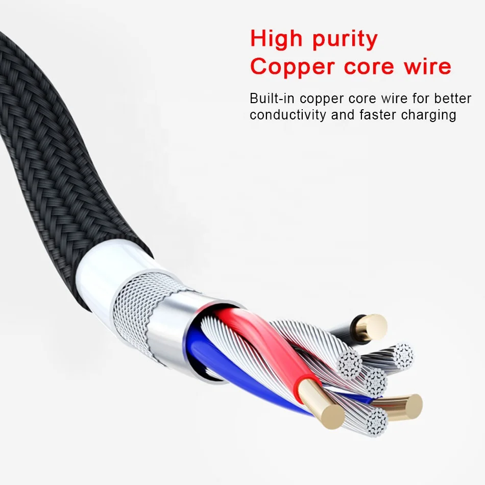 3 in 1 magnetic usb cable 3a 5a multi magnetic fast charging charger cable 3in 1 led round 1m 2m quick charge for mobile phone