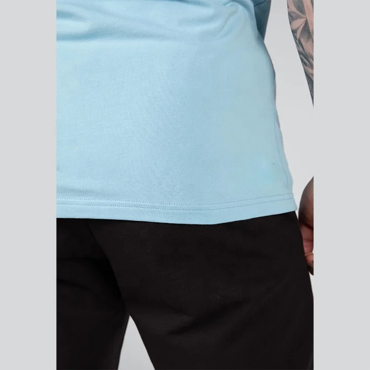 Wholesale Essential Printing Logo Running Pure Color Stretchy Fabrics T Shirt High Quality Cotton Elastane Blend T-Shirt Men