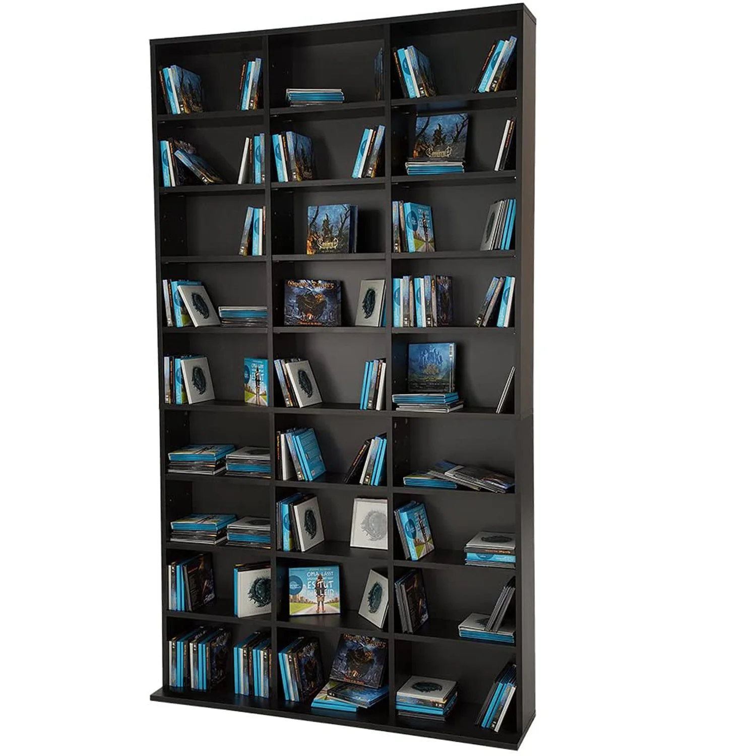 Shelving Unit Storage CD Shelves Display Unit Narrow Rack Bookshelf DVD Bookcase