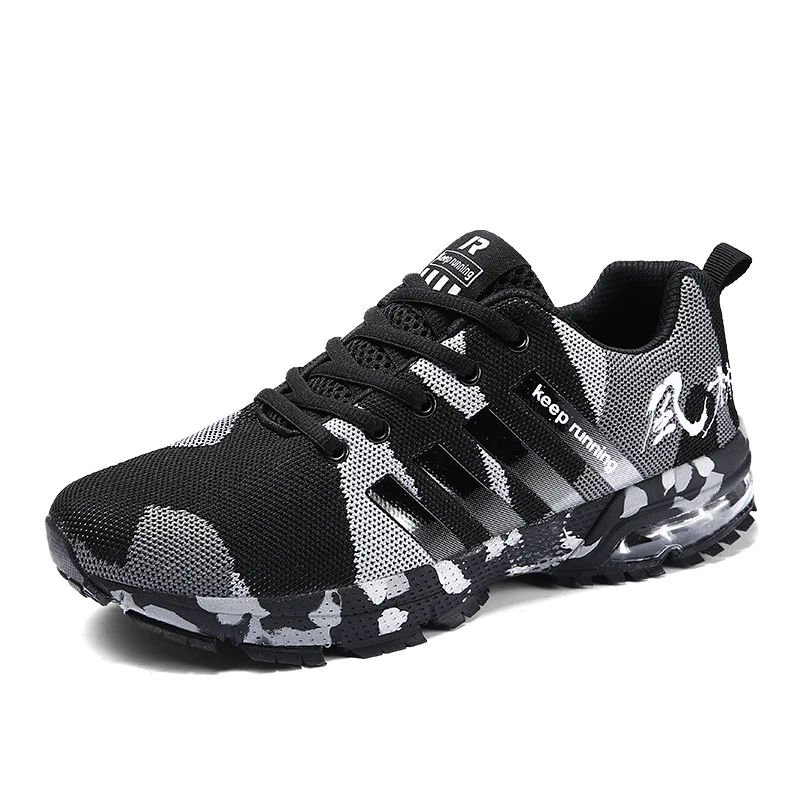 adult sport casual shoes with camouflage pattern in upper